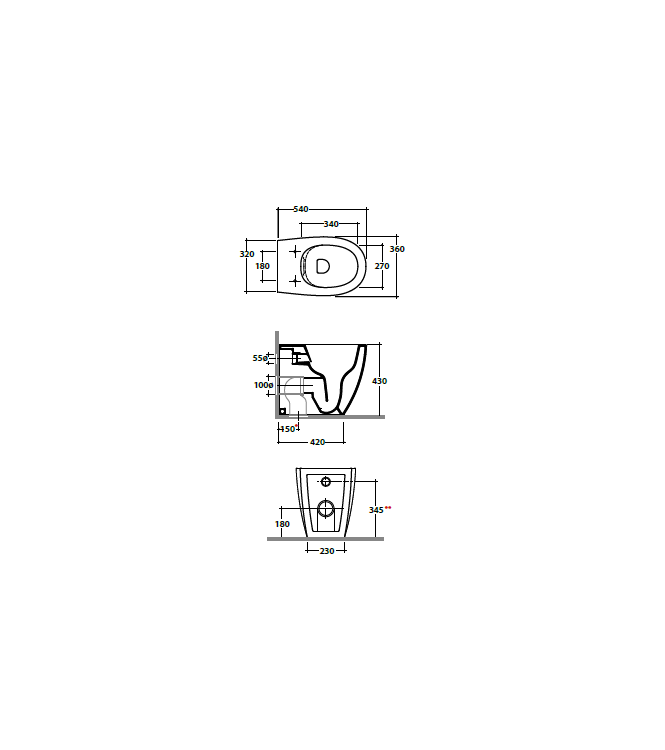VASO 4ALL MULTI 54X36 H.43CM BIANCO OPACO - MD004BO CERAMICA GLOBO
