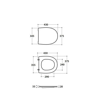 SEDILE WC GLOBO 4ALL 48 AGATA, CHIUSURA RALLENTATA - MD022AT