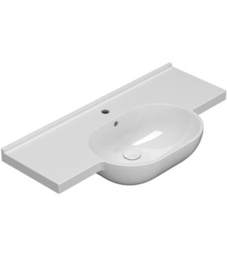 MODE WALL-HUNG WASHBASIN 100X49CM GLOSSY WHITE - ME100BI