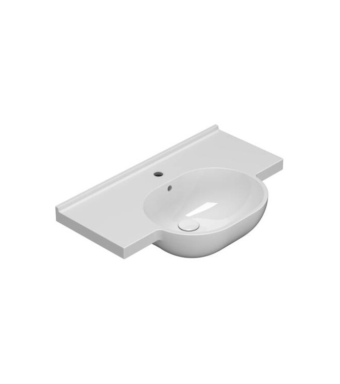 MODE WALL-MOUNTED WASHBASIN 80X49CM GLOSSY WHITE - ME080BI