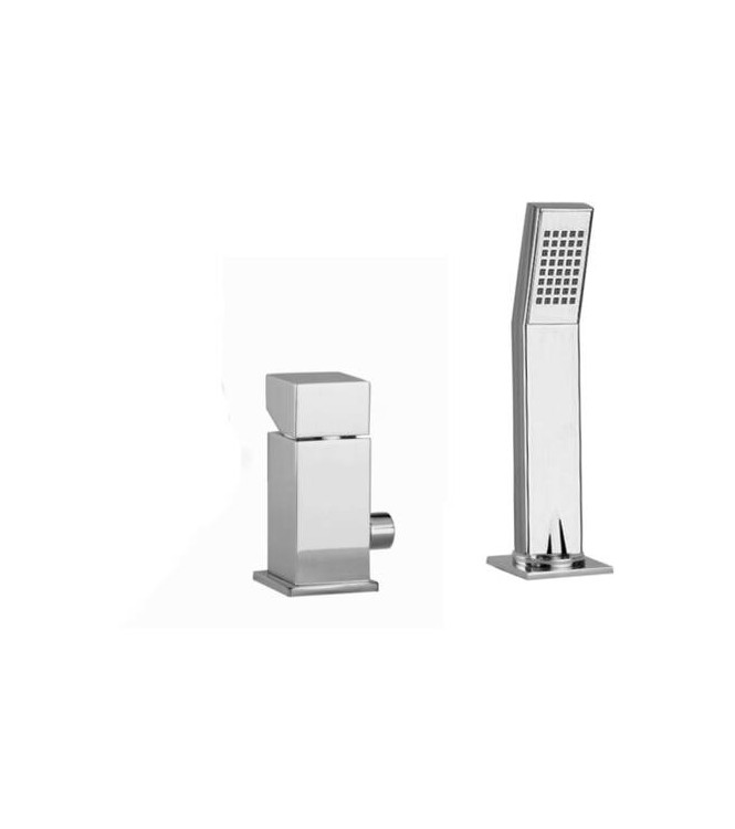 PAFFONI LEVEL CHROME BATH EDGE MIXER WITHOUT SPOUT - LEA041CR