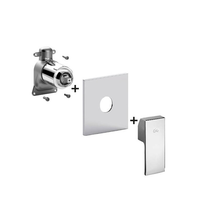 PAFFONI LEVEL EXTERNAL PART BUILT-IN SHOWER MIXER WITH CHROME DIVERTER - LEABOX015CR
