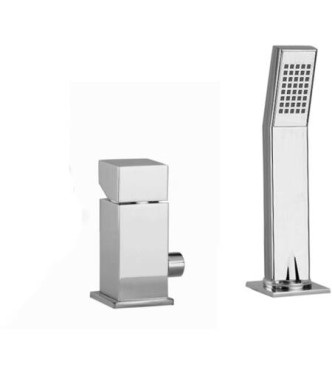 PAFFONI LEVEL CHROME BATH EDGE MIXER WITHOUT SPOUT - LEC041CR