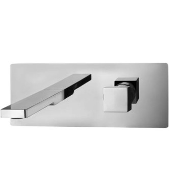 PAFFONI LEVEL BUILT-IN WASHBASIN MIXER AND PLATE, CHROME - LEC104CR