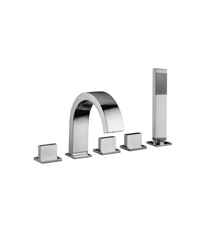 PAFFONI LEVEL 5-HOLE CHROME BATH EDGE SET - LEP044CR