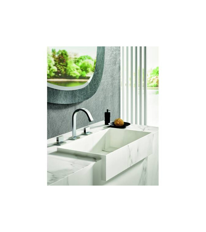 PAFFONI LEVEL 3-HOLE WASHBASIN SET WITH 1.1/4" CHROME DRAIN - LEP053CR