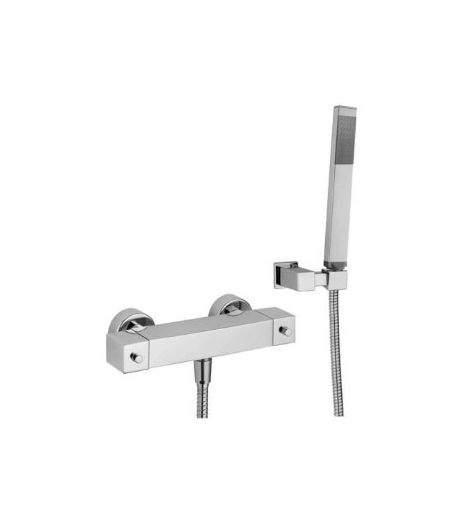 PAFFONI LEVEL EXTERNAL THERMOSTATIC MIXER FOR SHOWER WITH DUPLEX CHROME - LEQ268DCR