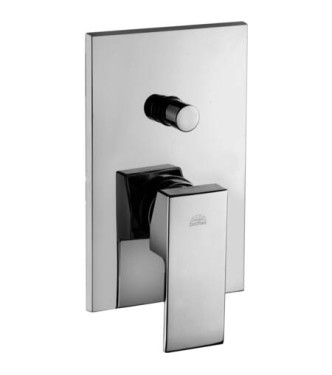 PAFFONI LEVEL MISCELATORE MONOCOMANDO INCASSO DOCCIA CON DEVIATORE CROMATO E PIASTRA INOX - LES015CR/M