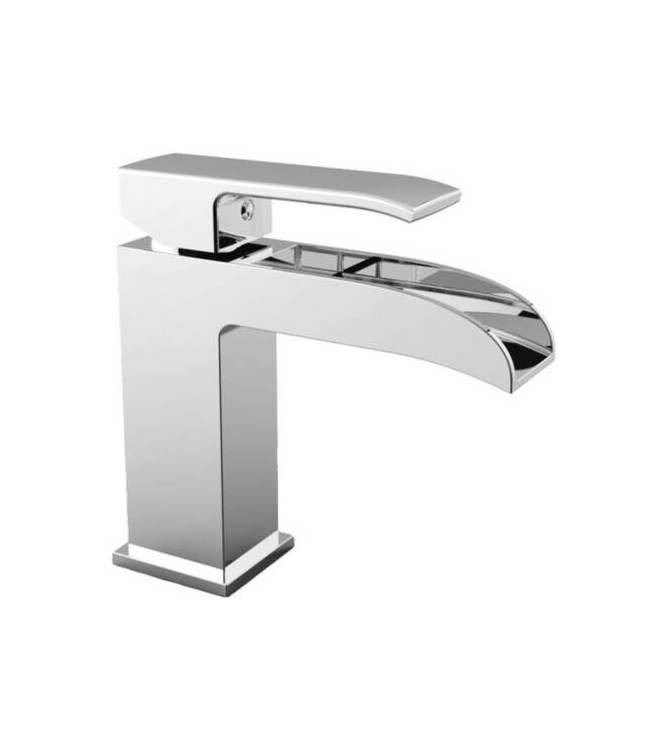 PAFFONI LEVEL MISCELATORE MONOCOMANDO LAVABO CASCATA CON PILETTA 1.1/4" CROMATO - LES065CR