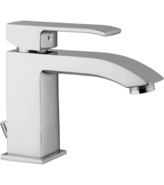 PAFFONI LEVEL SINGLE-LEVER BASIN MIXER WITH 1.1/4" CHROME DRAIN - LES075CR