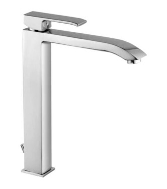 PAFFONI LEVEL EXTENDED SINGLE-LEVER BASIN MIXER WITH 1.1/4" CHROME DRAIN - LES085CR