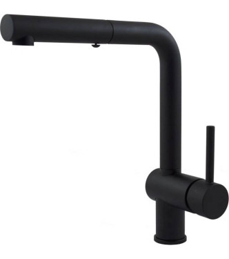 PAFFONI LIGHT SINGLE-LEVER MIXER TAP FOR SINK IN MATT BLACK - LIG285NO- MET