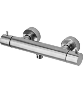 PAFFONI EXTERNAL THERMOSTATIC SHOWER WITHOUT HAND SHOWER STEEL - LIQ168EST