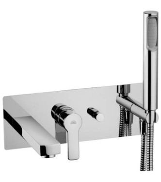 PAFFONI RED SINGLE-LEVER BUILT-IN MIXER BATHTUB+DUPLEX CHROME - RED001CR