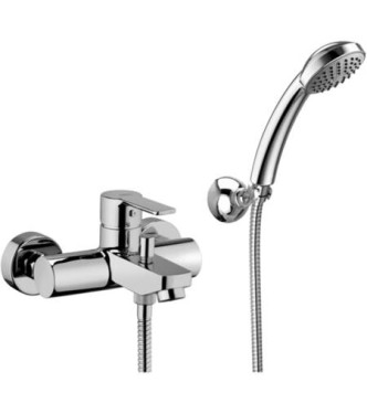 PAFFONI RED EXTERNAL SINGLE-LEVER MIXER FOR BATHTUB/SHOWER WITH CHROME DUPLEX - RED026CR