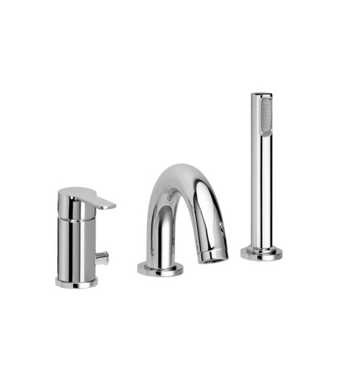 PAFFONI RED 3-HOLE CHROME BATHTUB MIXER - RED040LCR