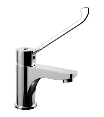 PAFFONI RED SINGLE-LEVER BASIN MIXER WITH CHROME CLINICAL LEVER - RED301CR