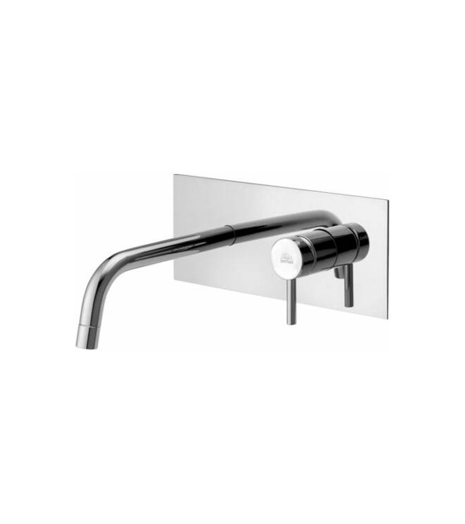 PAFFONI LIGHT MISCELATORE LAVABO INCASSO 2 FORI CON PIASTRA RETTANGOLARE METALLO 250X100 BOCCA L.178MM CROMATO - LIG105CR