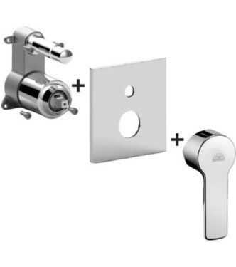 PAFFONI RED EXTERNAL PART BUILT-IN SHOWER MIXER WITH CHROME DIVERTER - REDBOX015CR