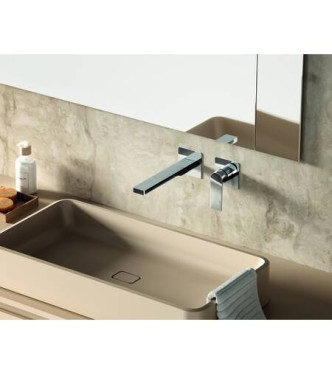 PAFFONI TANGO 2-PLATE CHROME WASHBASIN MIXER TAP WITH 150mm SPOUT - TA104CR70