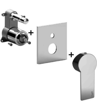 PAFFONI TANGO EXTERNAL PART CHROME SHOWER MIXER AND DIVERTER - TABOX015CR