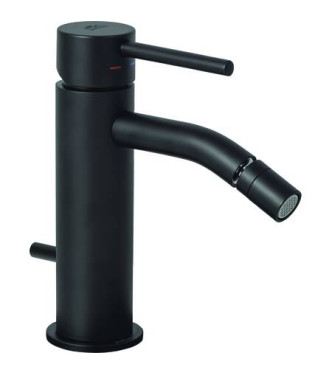 PAFFONI LIGHT MISCELATORE MONOCOMANDO BIDET CON PILETTA 1.1/4" NERO OPACO - LIG135NO