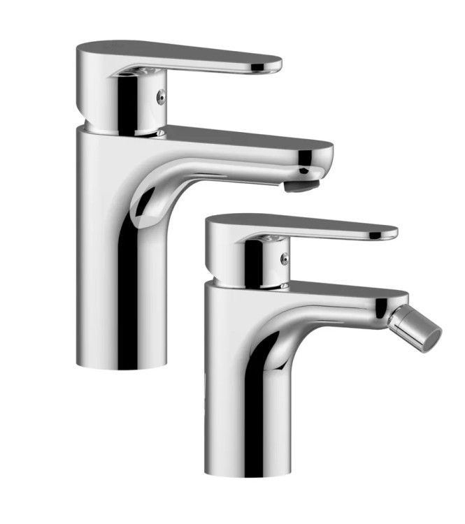 SET MISCELATORE LAVABO E BIDET SENZA SCARICO CROMATO -  GREEN DI PAFFONI - GR-71C