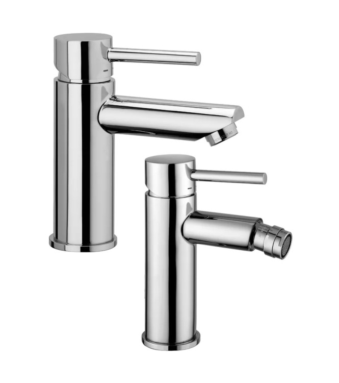 CHROME WASHBASIN AND BIDET MIXER SET WITHOUT DRAIN -  STICK DI PAFFONI - SK-71C