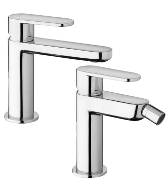 SET MISCELATORE LAVABO E BIDET SENZA SCARICO CROMATO -  CANDY DI PAFFONI - CA-71C