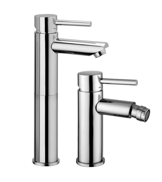 EXTENDED WASHBASIN MIXER AND BIDET SET WITHOUT DRAIN CHROME -  STICK BY PAFFONI - SK-81C