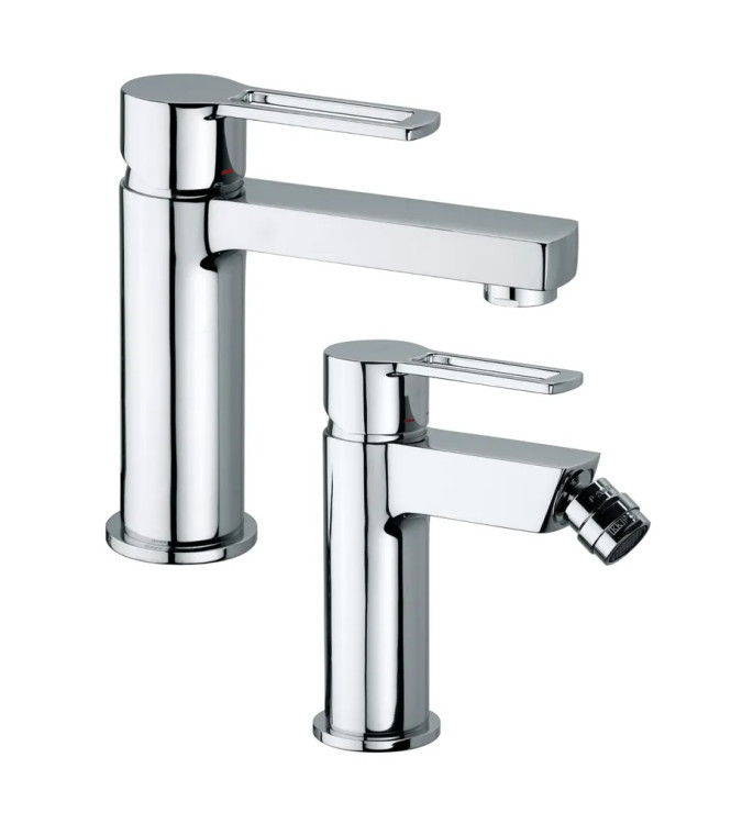 SET MISCELATORE LAVABO E BIDET SENZA SCARICO CROMATO -  RINGO DI PAFFONI - RI-71C