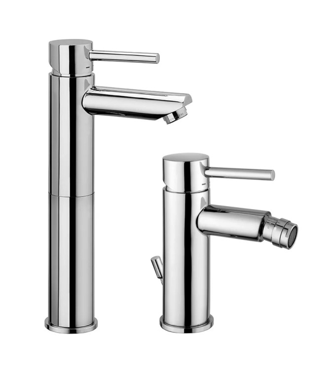PAFFONI STICK MISCELATORE LAVABO ALTO + BIDET CON SCARICO DESIGN MINIMAL - STICKLAB