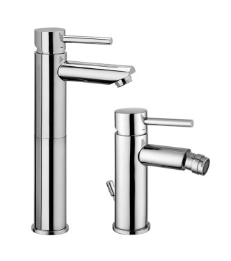 PAFFONI STICK MISCELATORE LAVABO ALTO + BIDET CON SCARICO DESIGN MINIMAL - STICKLAB