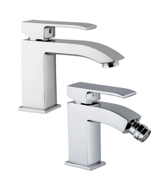 SET MISCELATORE LAVABO E BIDET SENZA SCARICO CROMATO -  LEVEL DI PAFFONI - LS-71C