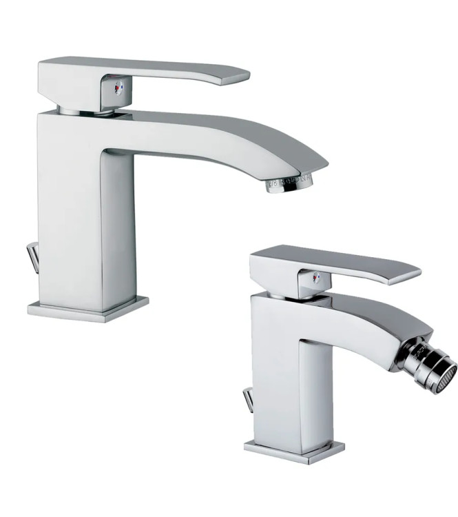 PAFFONI LEVEL WASHBASIN MIXER + BIDET WITH DRAIN - LEVELLB