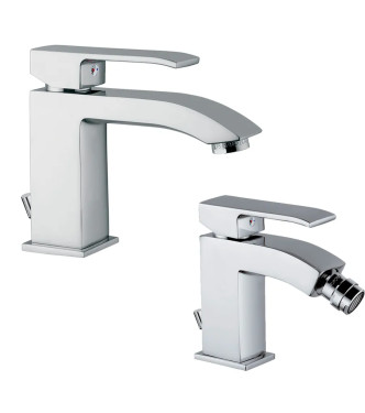 PAFFONI LEVEL WASHBASIN MIXER + BIDET WITH DRAIN - LEVELLB