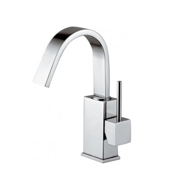 WASHBASIN AND BIDET MIXER SET WITH ADJUSTABLE SPOUT AND CHROME LEVER -  LEVEL BY PAFFONI - LA-81C