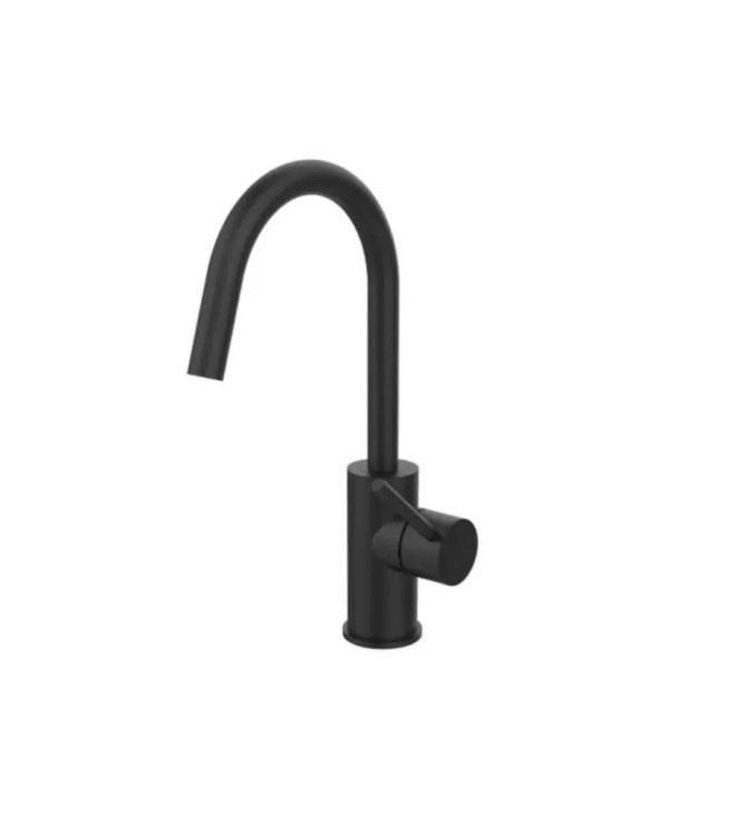 SET OF WASHBASIN AND BIDET MIXER WITH U-SHAPED SPOUT AND BUILT-IN BATHTUB, MATT BLACK -  LIGHT BY PAFFONI - LG-A2N