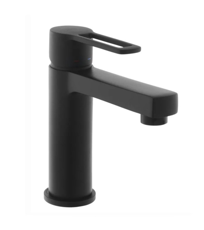 WASHBASIN AND BIDET MIXER SET WITH BUILT-IN 2-WAY MATT BLACK SHOWER - RINGO BY PAFFONI - RI-78N