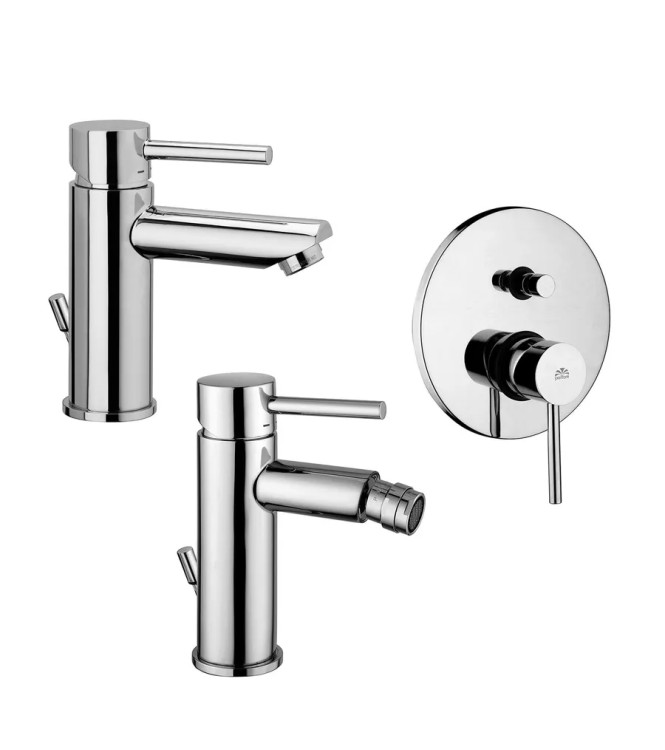 PAFFONI STICK BATHROOM TAPS SET FOR WASHBASIN, BIDET AND WALL-MOUNTED SHOWER - STICKLBDD