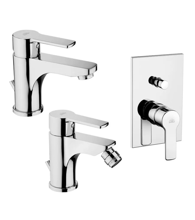 PAFFONI RED MISCELATORE LAVABO + BIDET + INCASSO DOCCIA CON DEVIATORE - REDLBDD