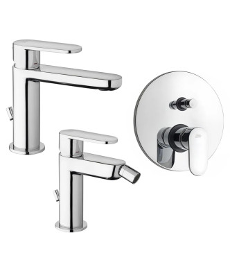 PAFFONI CANDY WASHBASIN AND BIDET MIXERS AND BUILT-IN SHOWER WITH DIVERTER - CANDYLBDD
