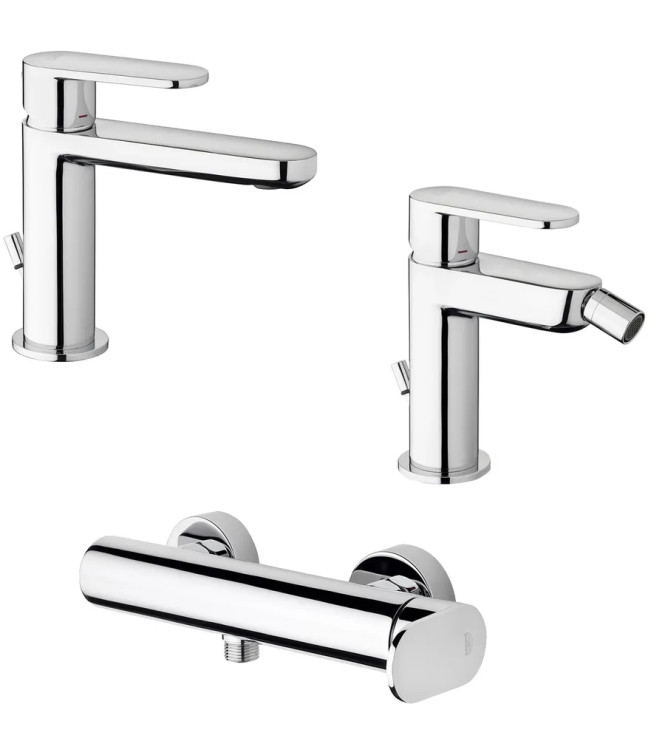 MISCELATORI PAFFONI CANDY LAVABO BIDET E DOCCIA ESTERNO IN FINITURA CROMATA - CANDLBDE