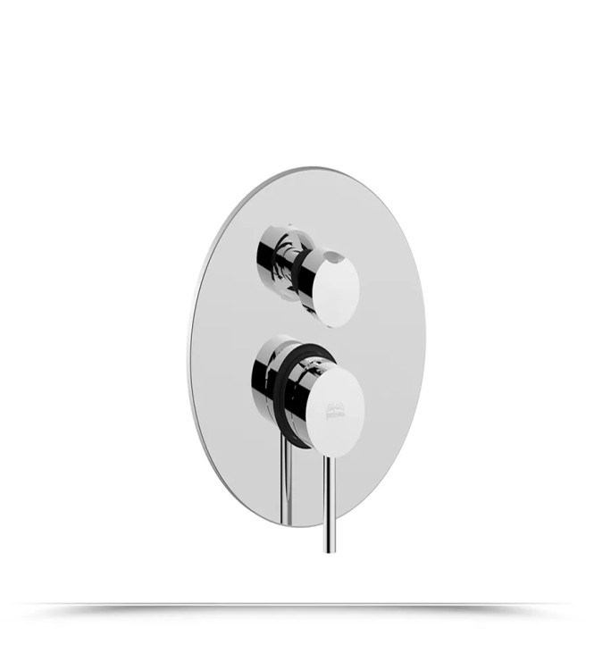 WASHBASIN AND BIDET MIXER SET WITH BUILT-IN SHOWER, 2 OUTLETS, CHROME - LIGHT BY PAFFONI - LG-B3C