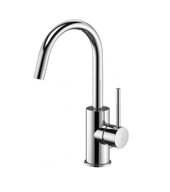 WASHBASIN AND BIDET MIXER SET WITH U-SHAPED SPOUT AND EXTERNAL SHOWER, CHROME - LIGHT BY PAFFONI - LG-A7C