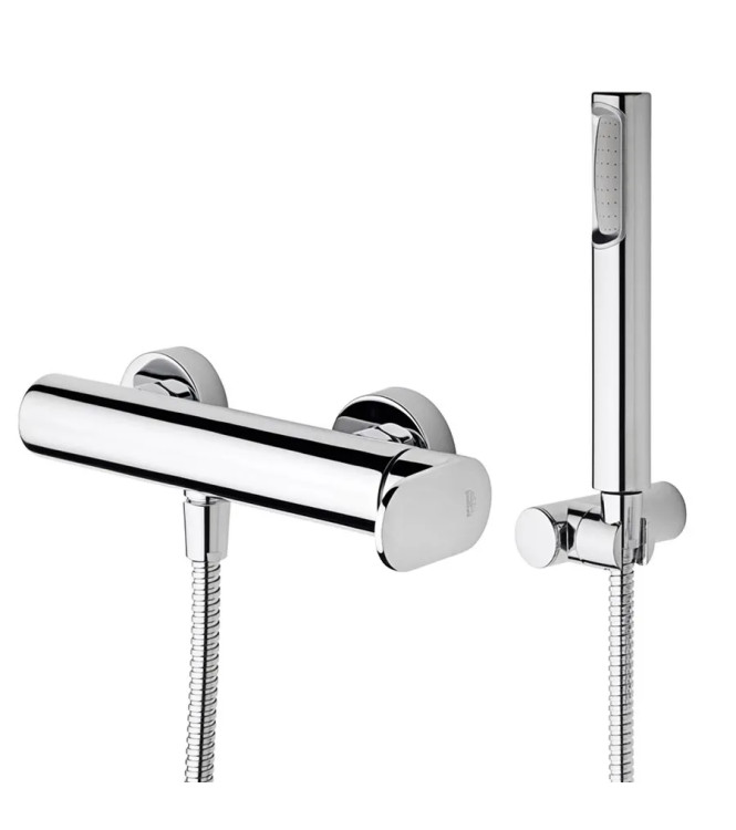 WASHBASIN AND BIDET MIXER SET WITH EXTERNAL CHROME SHOWER -  CANDY DI PAFFONI - CA-76C