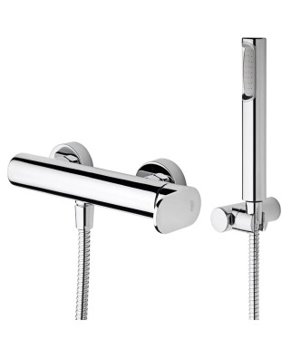 SET MISCELATORE LAVABO BOCCA 20 CM + BIDET ED ESTERNO DOCCIA CROMATO - CANDY DI PAFFONI - CA-56C