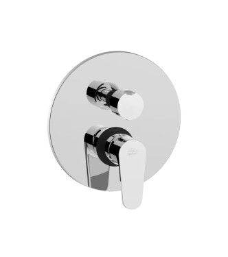 EXTENDED WASHBASIN AND BIDET MIXER SET WITH CHROME 3-OUTLET SHOWER -  GREEN BY PAFFONI - GR-89C