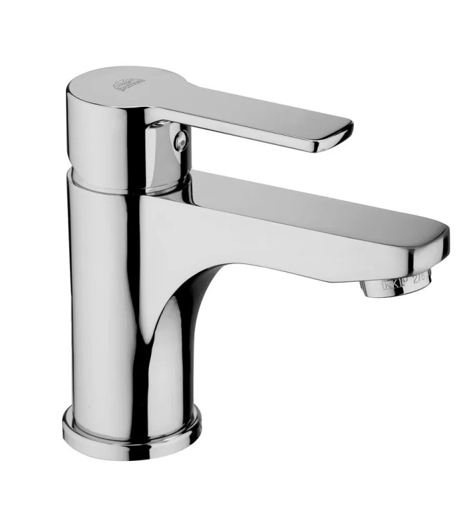 WASHBASIN AND BIDET MIXER SET WITH CHROME SINGLE-LEVER SHOWER - RED BY PAFFONI - RED-17