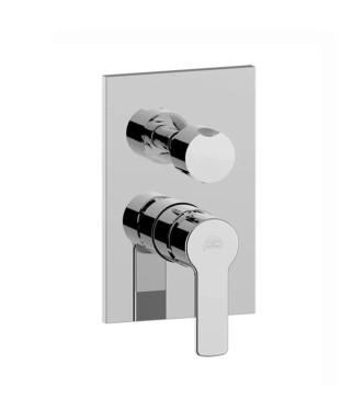 24 CM WASHBASIN MIXER SET AND BIDET WITH BUILT-IN SHOWER WITH 3 OUTLETS, CHROME -  RED BY PAFFONI - RED-69